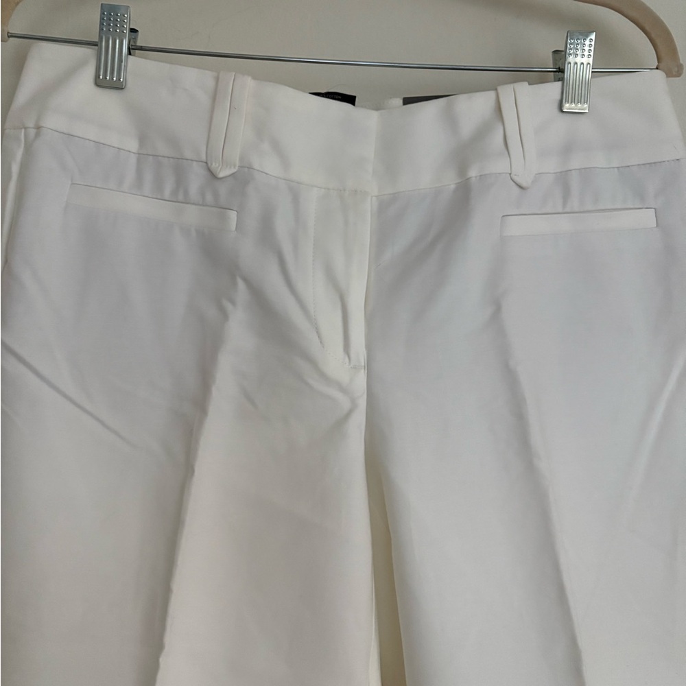 NEW! TAGS! Ann Taylor Signature Winter White Pants Boot Leg Gentle Stretch Sz 4